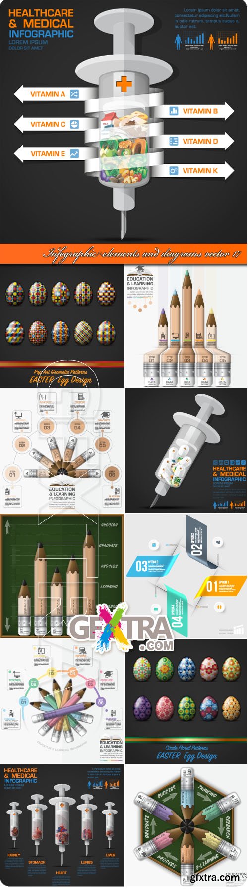 Infographic elements and diagrams vector 17