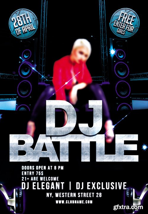 Dj Battle Flyer Templates plus FB Cover