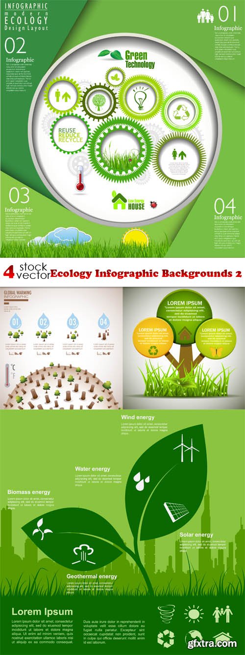 Vectors - Ecology Infographic Backgrounds 2