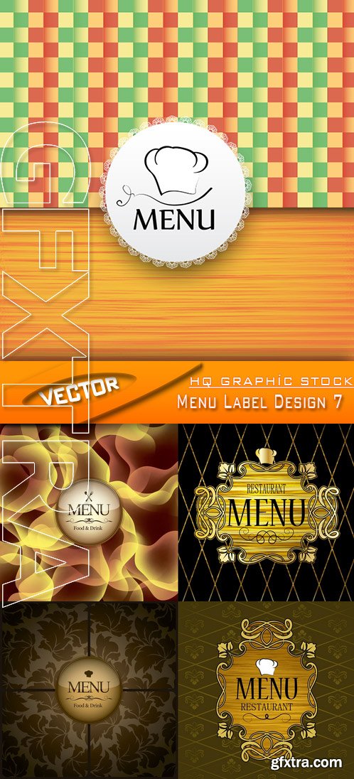 Stock Vector - Menu Label Design 7