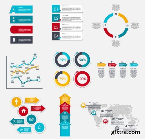 Stock Vectors - Business Infographic 8, 25xEPS