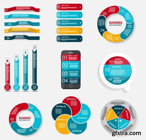 Stock Vectors - Business Infographic 8, 25xEPS