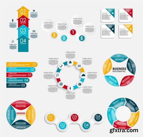 Stock Vectors - Business Infographic 8, 25xEPS