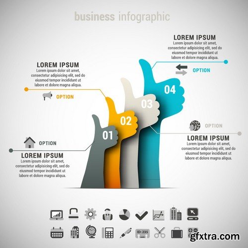 Stock Vectors - Business Infographic 8, 25xEPS