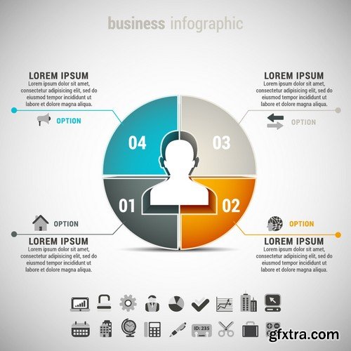 Stock Vectors - Business Infographic 8, 25xEPS