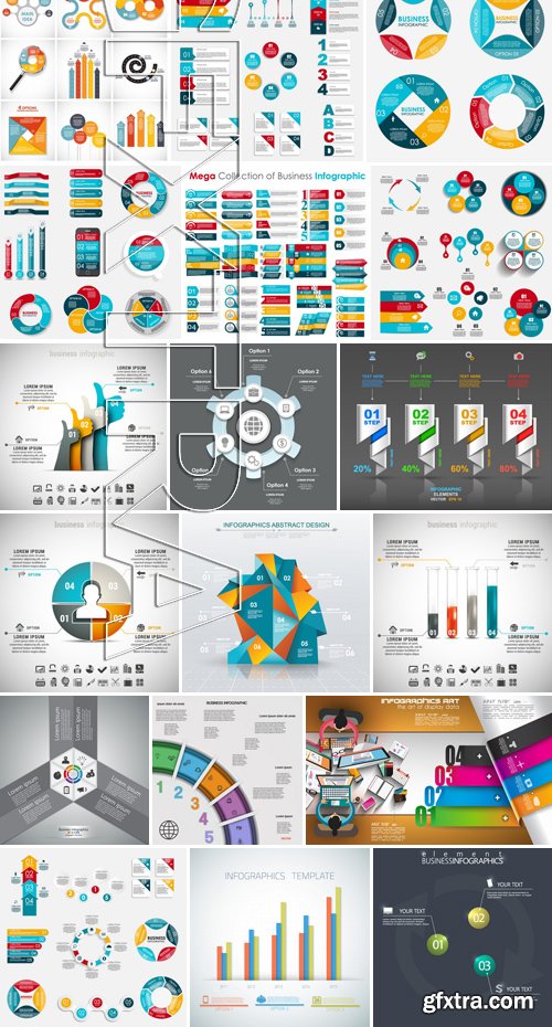 Stock Vectors - Business Infographic 8, 25xEPS