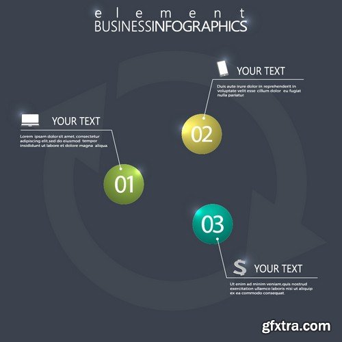 Stock Vectors - Business Infographic 8, 25xEPS