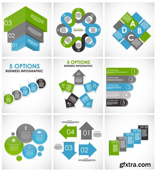 Stock Vectors - Business Infographic 8, 25xEPS