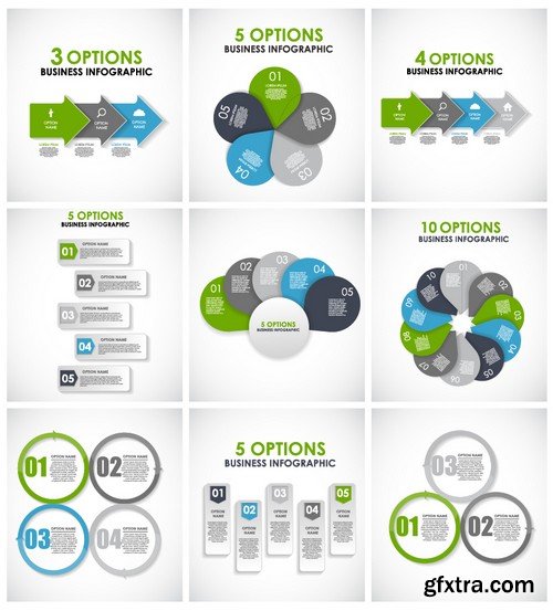 Stock Vectors - Business Infographic 8, 25xEPS