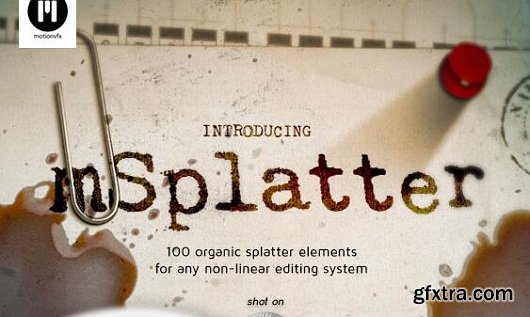 MotionVFX - mSplatter 4K: 100 Organic Splatter Elements