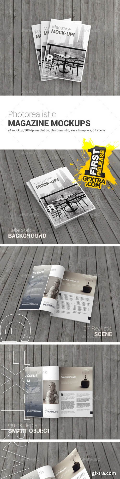A4 Magazine / Brochure Mock-Up - GraphicRiver 10103748