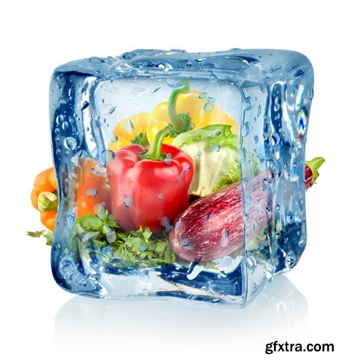 Vegetables in ice