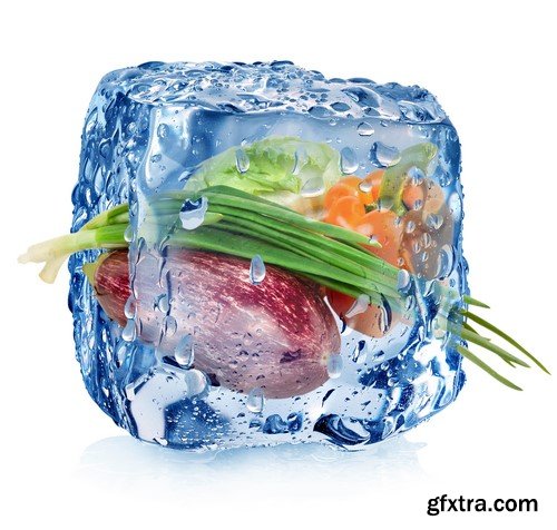 Vegetables in ice