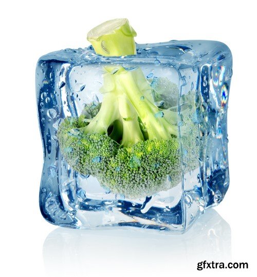 Vegetables in ice