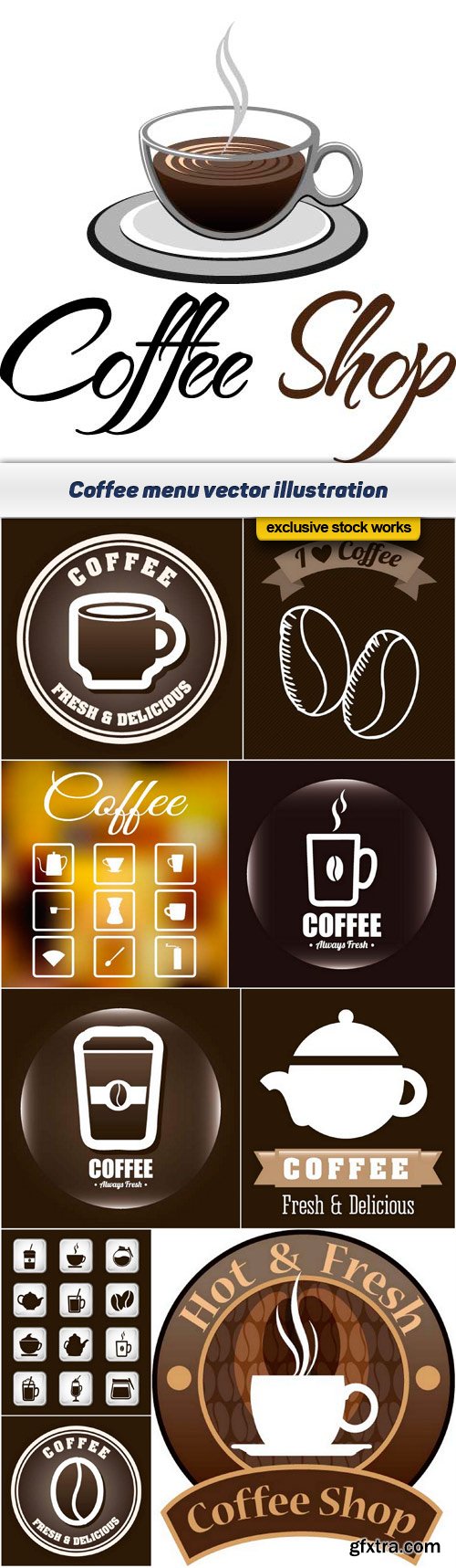 Coffee menu vector illustration 10x EPS