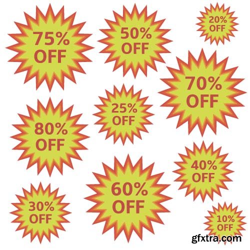 Special Offer sale labels price tags 10x EPS