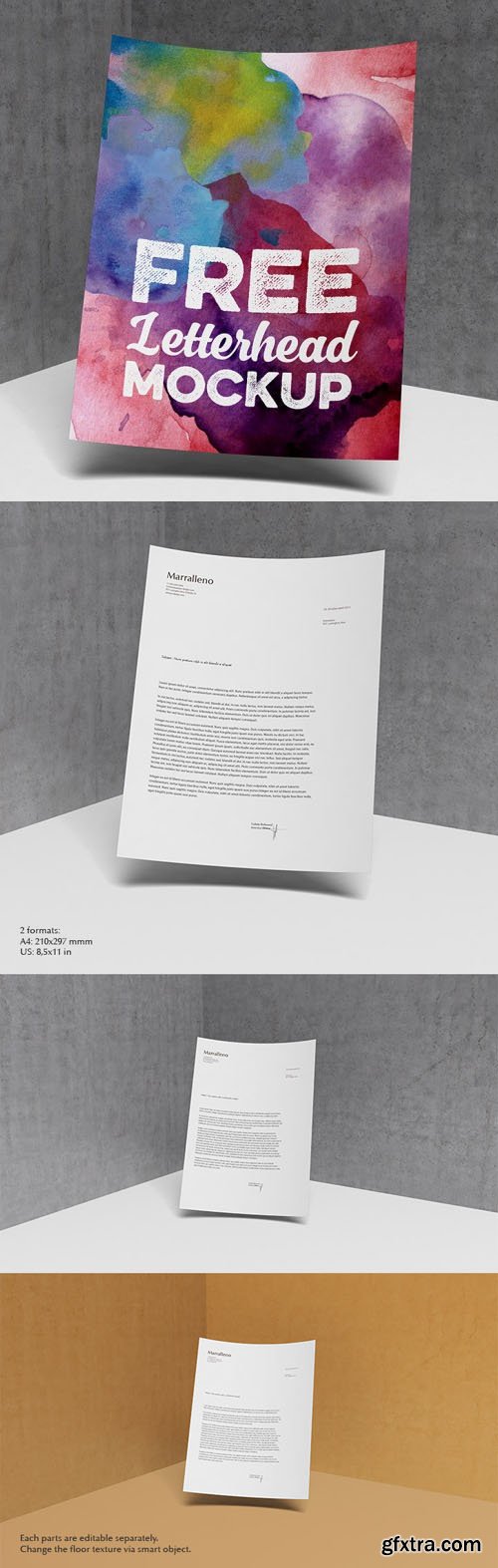 Letterhead Presentation Mock-up PSD Template