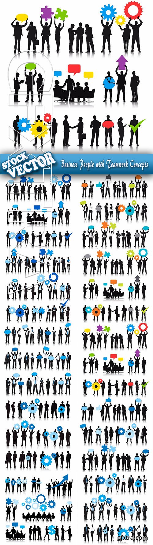 Stock Vector - Business People with Teamwork Concepts