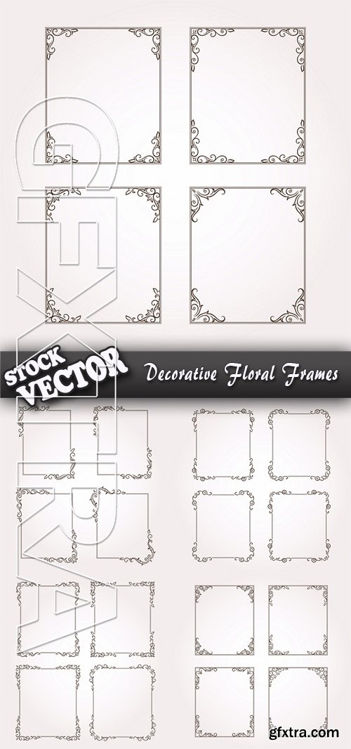 Stock Vector - Decorative Floral Frames