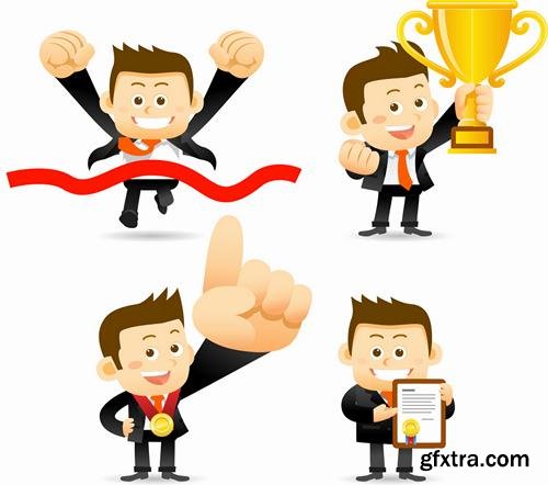 Stock Vector - Business Character Corporate Life Flat Design, 50EPS