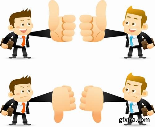 Stock Vector - Business Character Corporate Life Flat Design, 50EPS