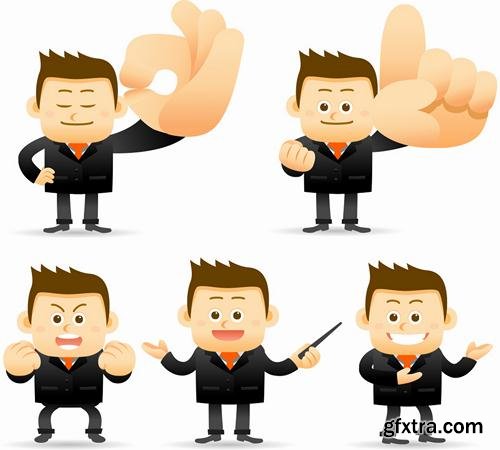 Stock Vector - Business Character Corporate Life Flat Design, 50EPS