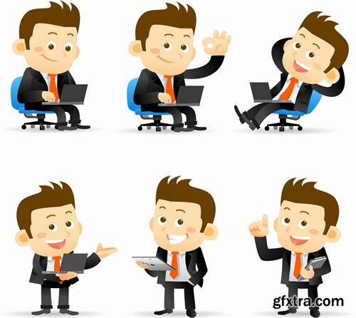 Stock Vector - Business Character Corporate Life Flat Design, 50EPS