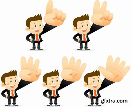 Stock Vector - Business Character Corporate Life Flat Design, 50EPS