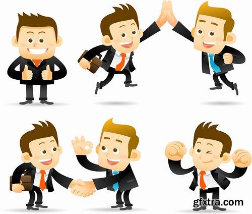 Stock Vector - Business Character Corporate Life Flat Design, 50EPS