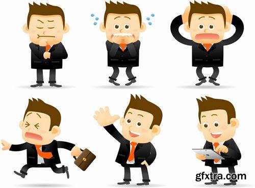 Stock Vector - Business Character Corporate Life Flat Design, 50EPS