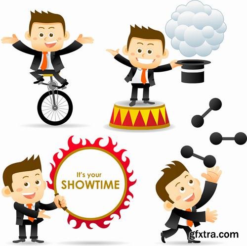 Stock Vector - Business Character Corporate Life Flat Design, 50EPS