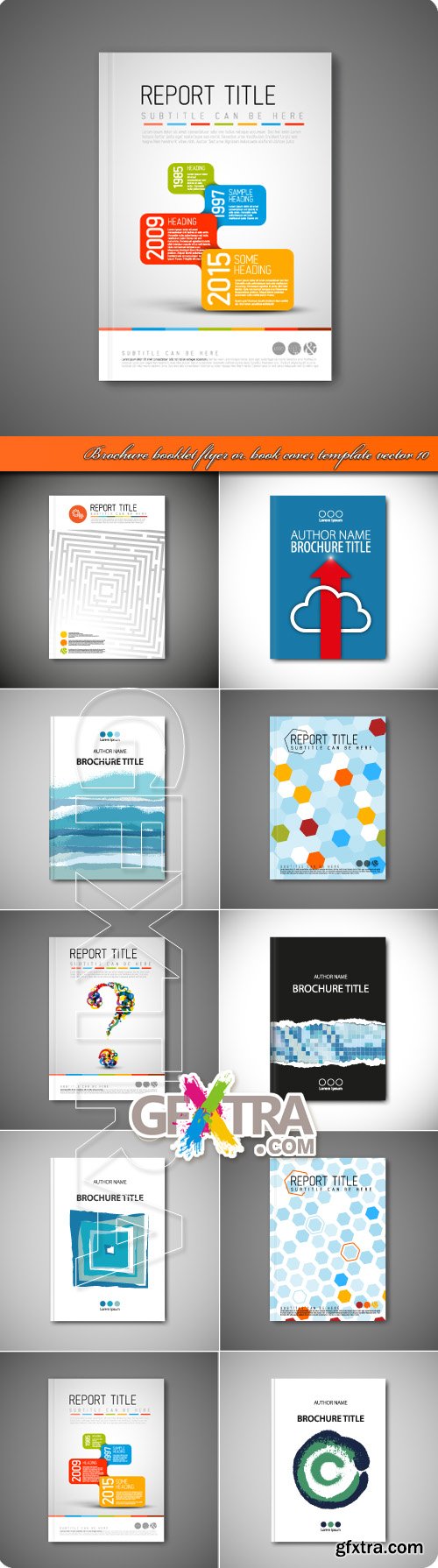 Brochure booklet flyer or book cover template vector 10