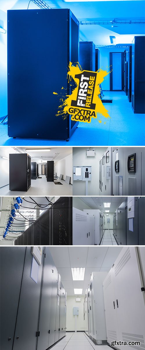 Stock Photo Power Supply system for Data Center, Server Room. Facility room