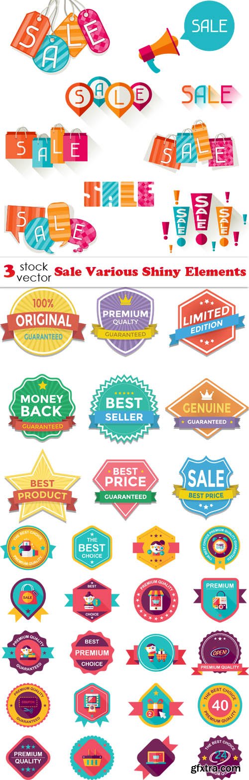 Vectors - Sale Various Shiny Elements