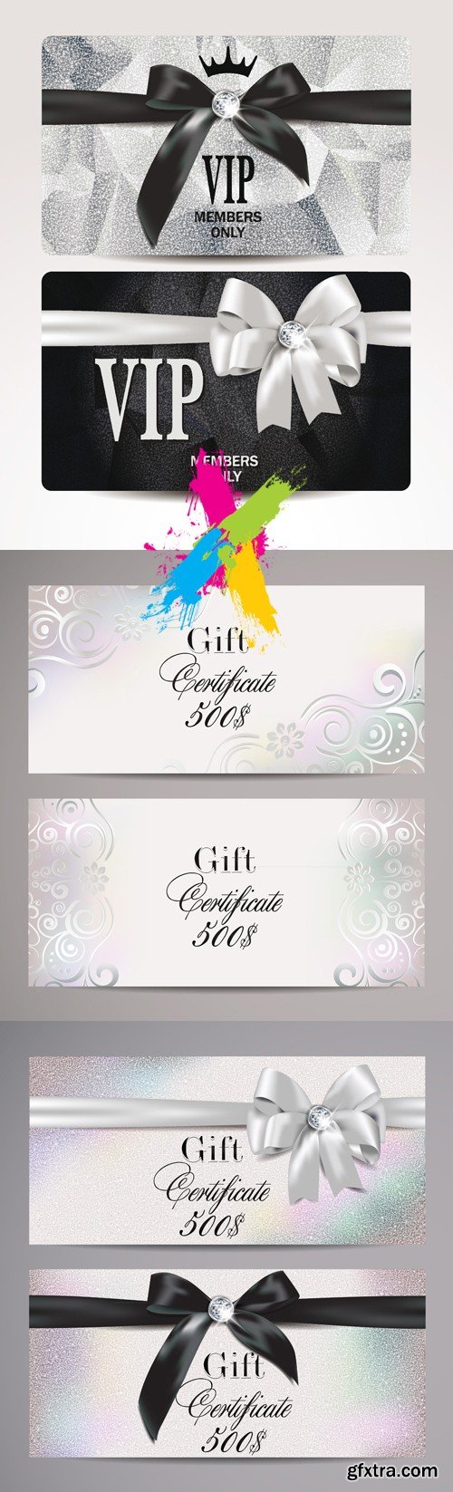 Elegant Gift Cards Vector