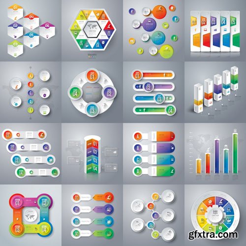 Infographics Design Elements#84 - 25 Vector