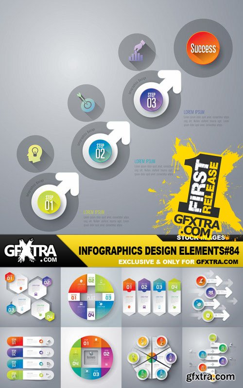 Infographics Design Elements#84 - 25 Vector