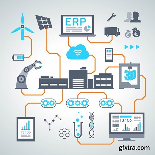 Collection elements of infographics vector image #20-25 Eps