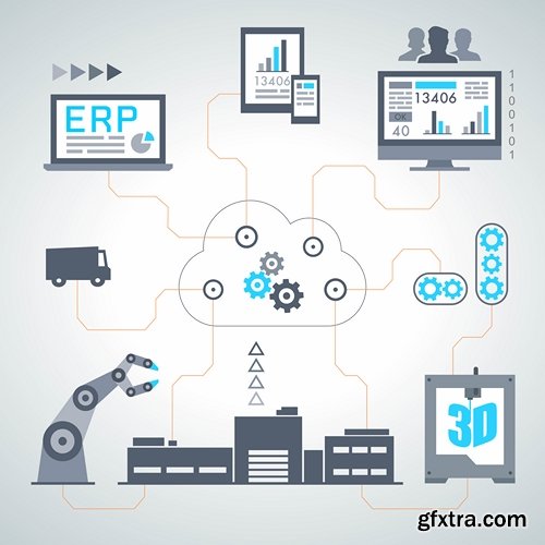 Collection elements of infographics vector image #20-25 Eps