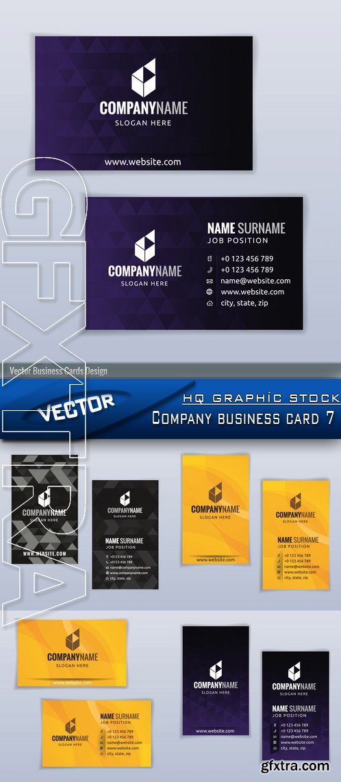 Stock Vector - Company business card 7