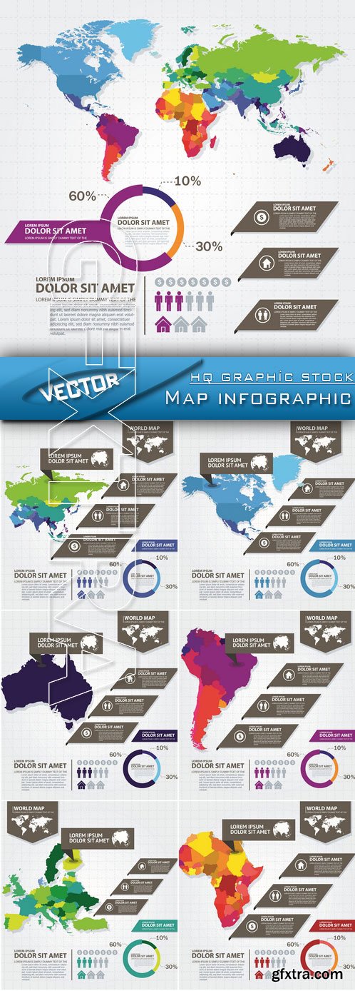 Stock Vector - Map infographic