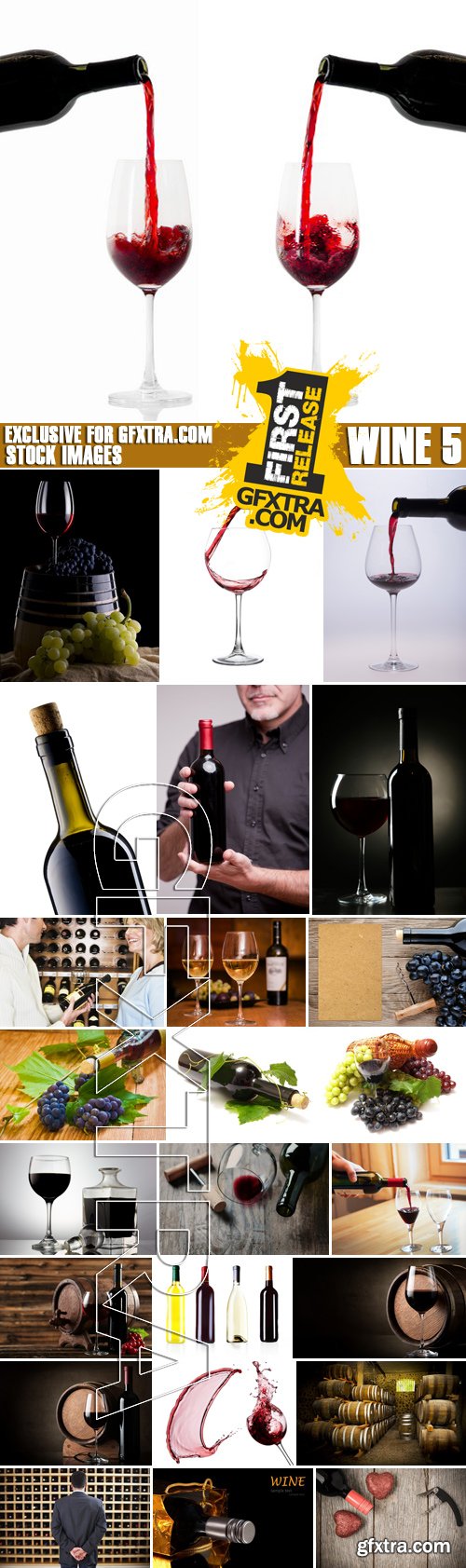 Stock Photos - Wine 5, 25xJPG