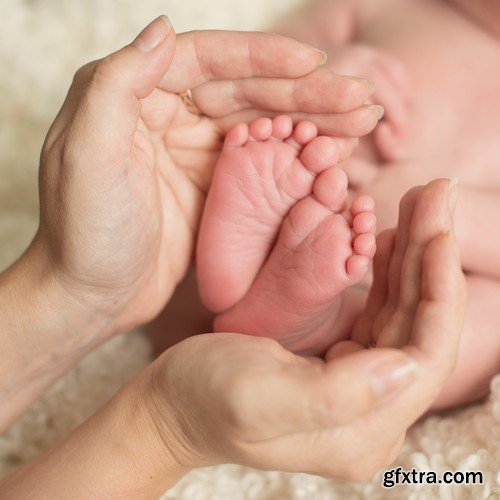 Stock Photos - Little children's feet, 25xJPG