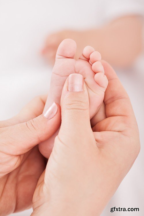 Stock Photos - Little children's feet, 25xJPG