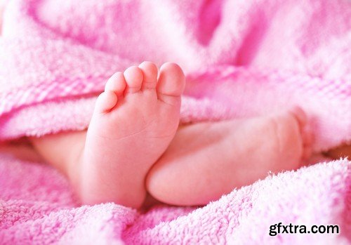 Stock Photos - Little children's feet, 25xJPG