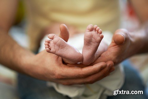 Stock Photos - Little children's feet, 25xJPG