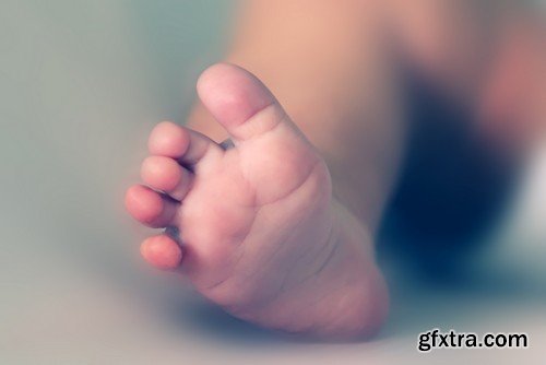 Stock Photos - Little children's feet, 25xJPG