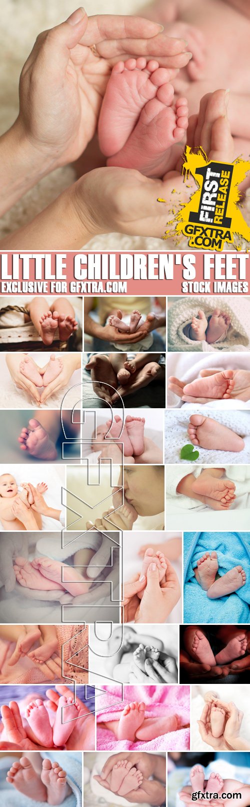 Stock Photos - Little children's feet, 25xJPG