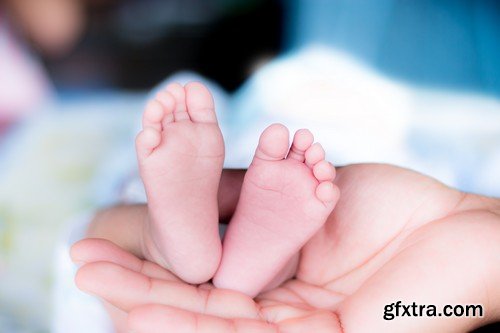 Stock Photos - Little children's feet, 25xJPG