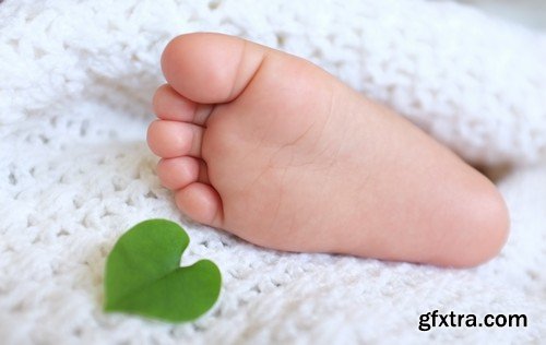 Stock Photos - Little children's feet, 25xJPG